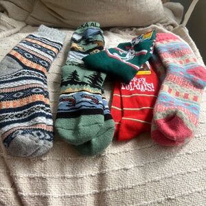 Bundle of five pair of winter socks
